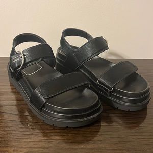 ZARA PLATFORM SANDALS BLACK